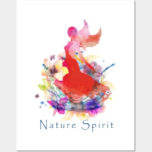 Nature Spirit- red Posters and Art